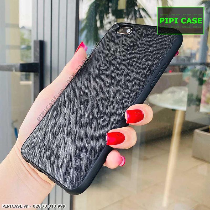 Ốp Lưng Oppo F3 - Simple Da - Đen