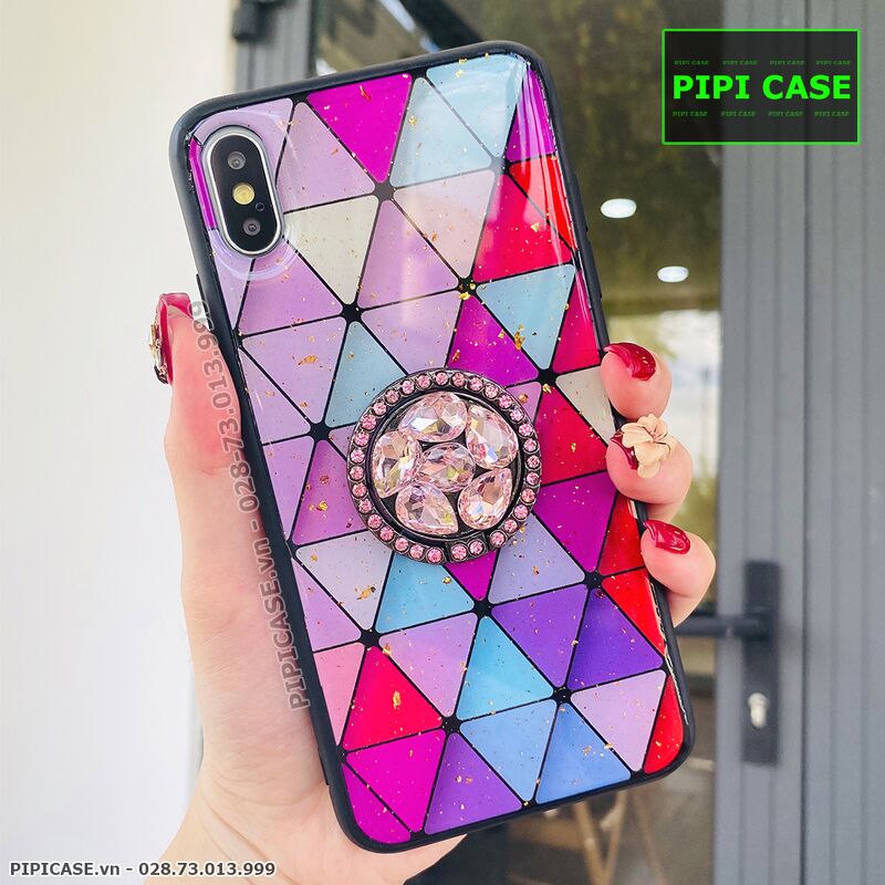 Ốp Lưng iPhone X / XS - Tam giác - 7 Màu