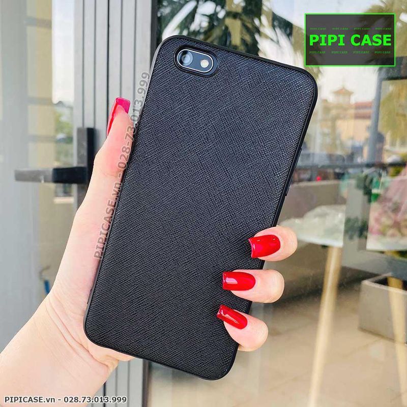 Ốp Lưng Oppo F3 - Simple Da - Đen