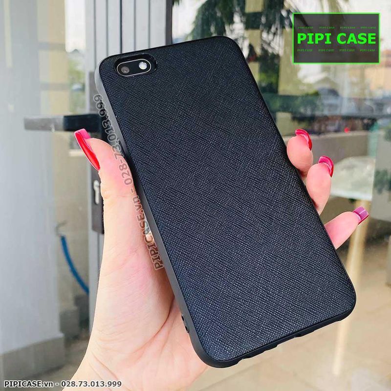 Ốp Lưng Oppo F3 - Simple Da - Đen