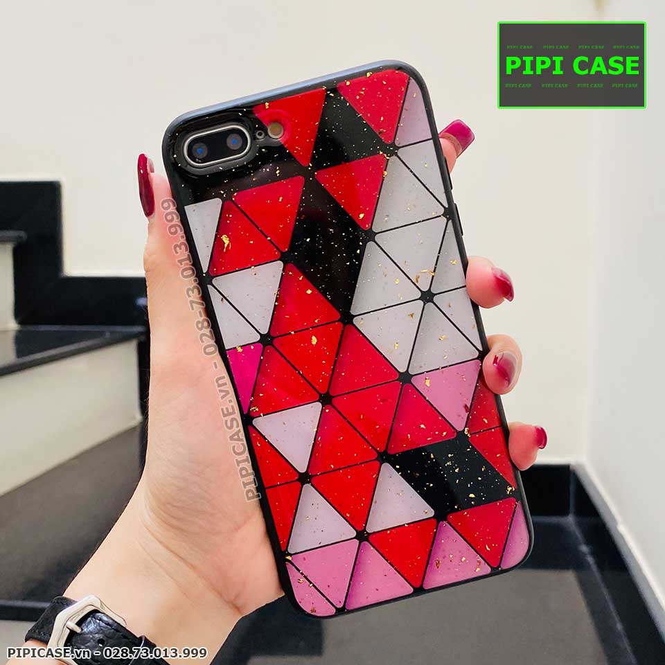 Ốp Lưng iPhone 7 Plus / 8 Plus - Tam Giác - Đỏ