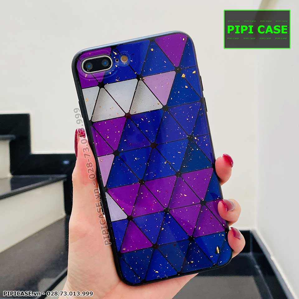 Ốp Lưng iPhone 7 Plus / 8 Plus - Tam Giác - Tím