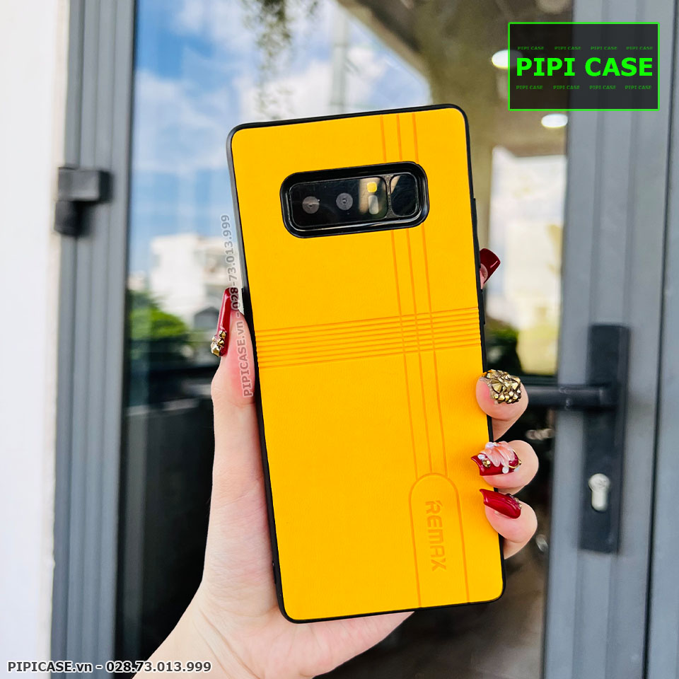 Ốp Lưng Samsung Note 8 - Da Remax - Vàng