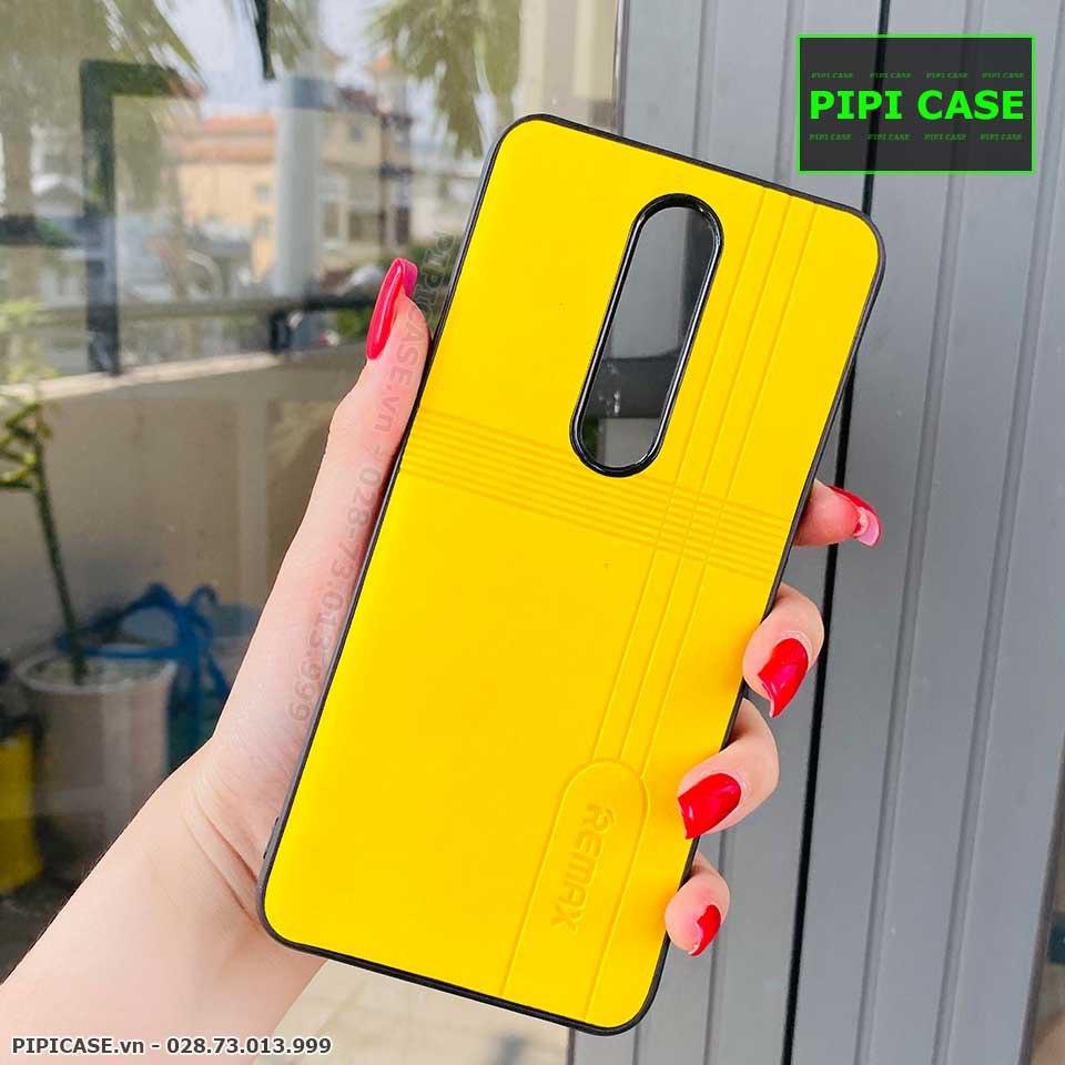 Ốp Lưng Oppo F11 Pro - Da Remax - Vàng