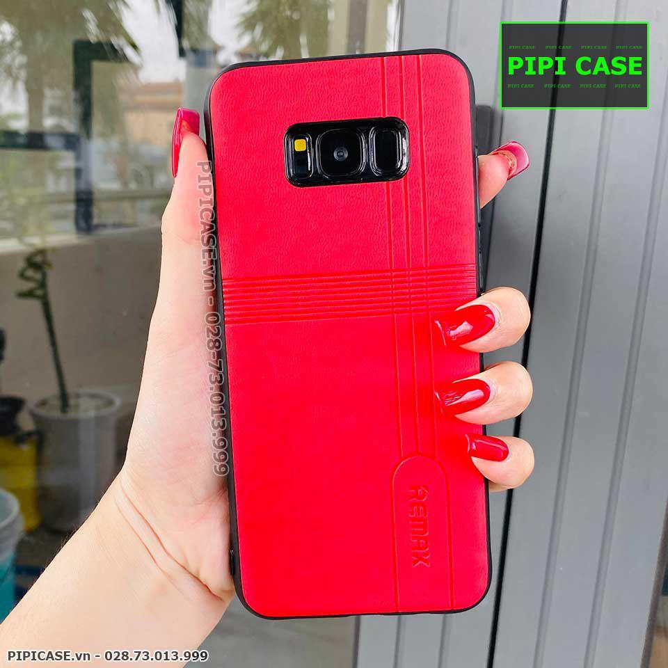 Ốp Lưng Samsung S8 Plus - Da Remax - Đỏ