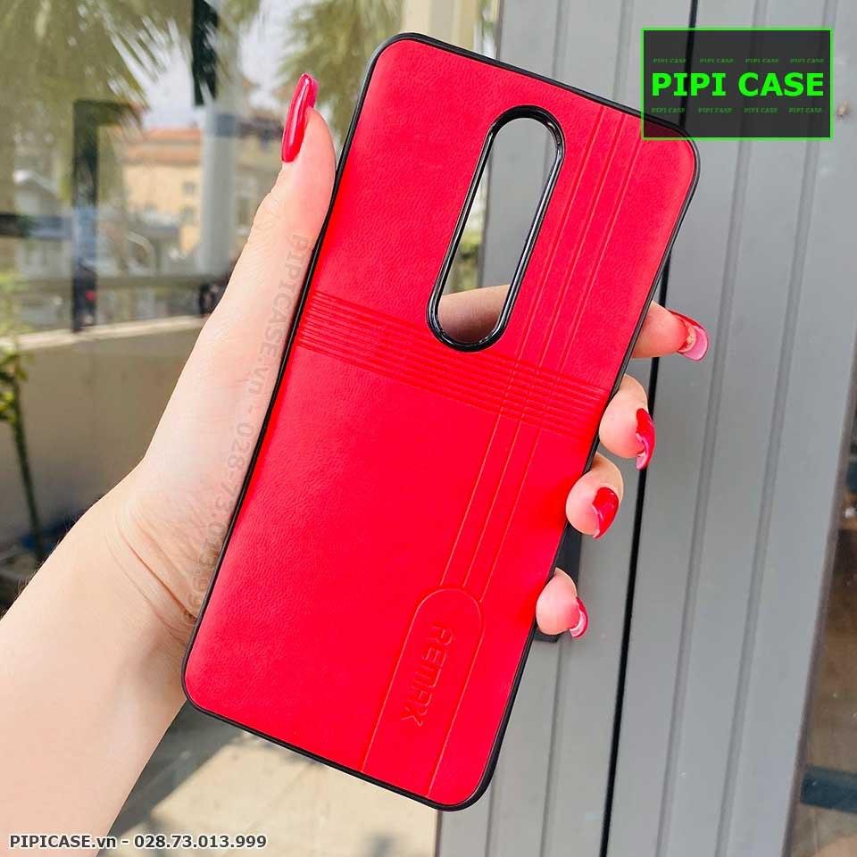 Ốp Lưng Oppo F11 Pro - Da Remax - Đỏ