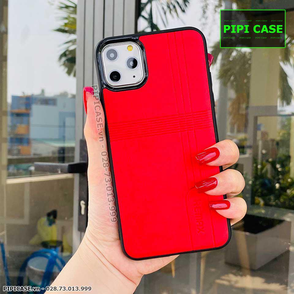 Ốp Lưng iPhone 11 Pro Max - Da Remax - Đỏ