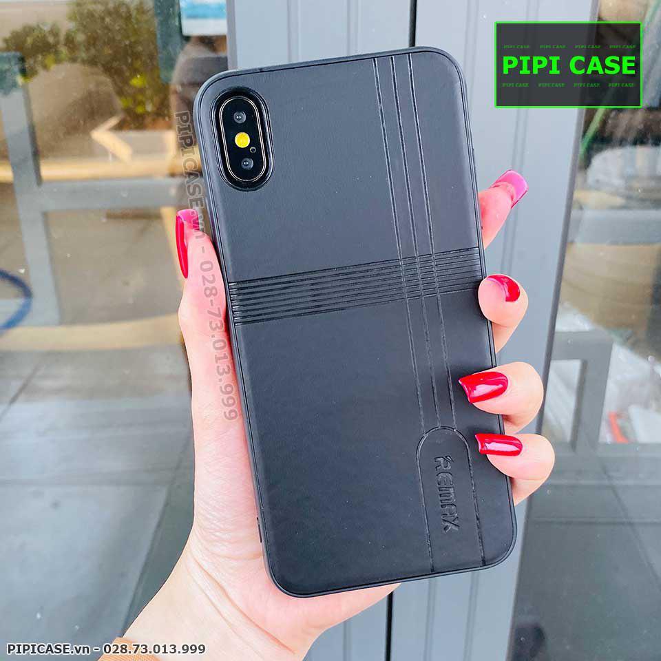 Ốp Lưng iPhone X / XS - Da Remax - Đen