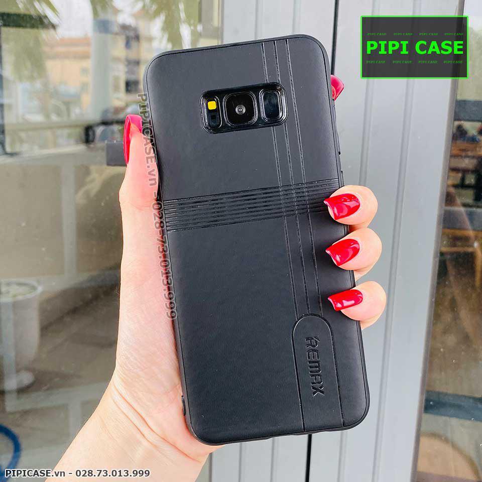 Ốp Lưng Samsung S8 Plus - Da Remax - Đen