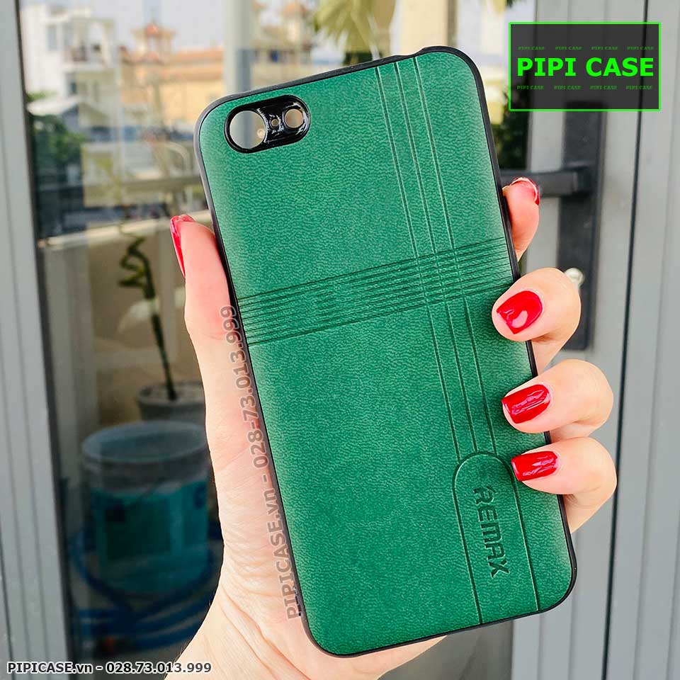 Ốp Lưng Oppo A71 - Da Remax - Xanh Lá