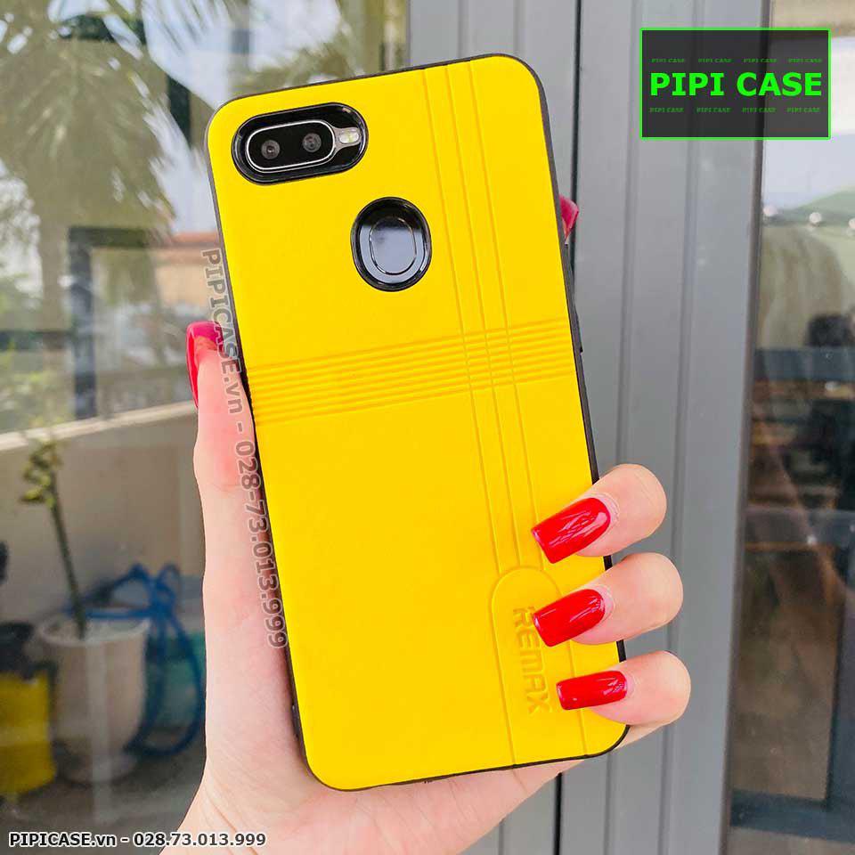 Ốp Lưng Oppo F9 - Da Remax - Vàng