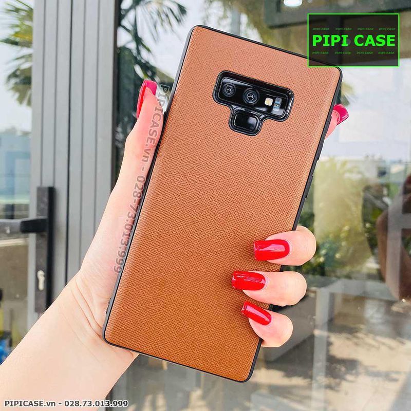 Ốp Lưng Samsung Note 9 - Simple Da - Nâu