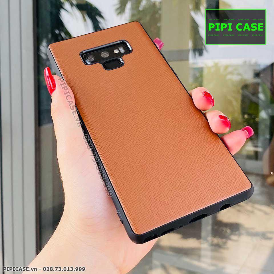Ốp Lưng Samsung Note 9 - Simple Da - Nâu
