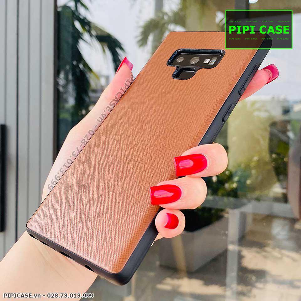 Ốp Lưng Samsung Note 9 - Simple Da - Nâu