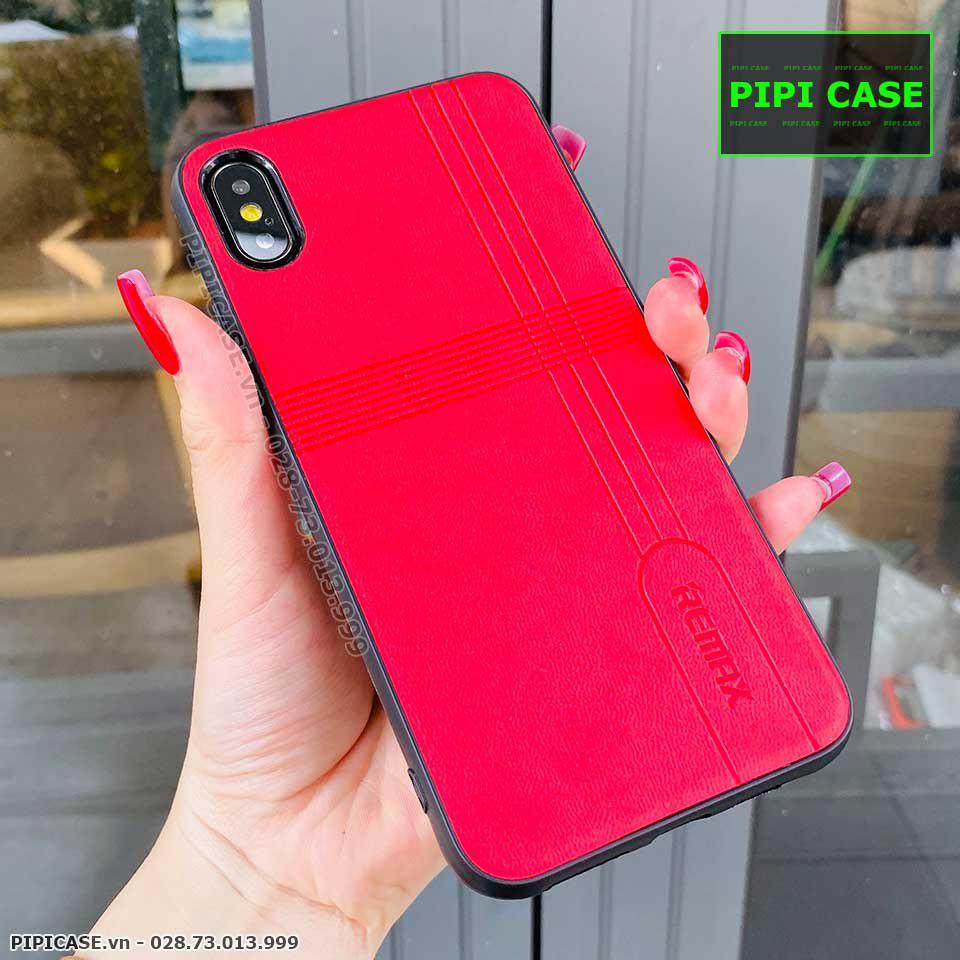 Ốp Lưng iPhone X / XS - Da Remax - Đỏ