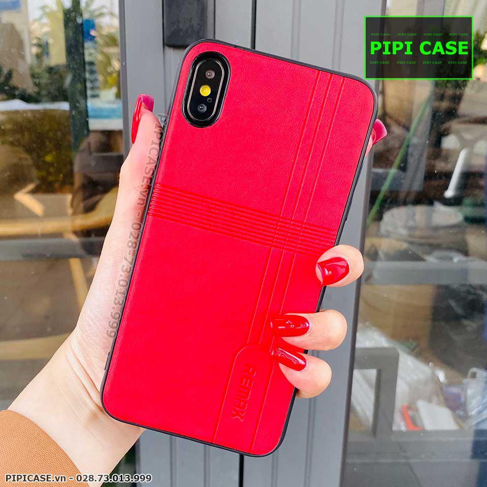 Ốp Lưng iPhone X / XS - Da Remax - Đỏ