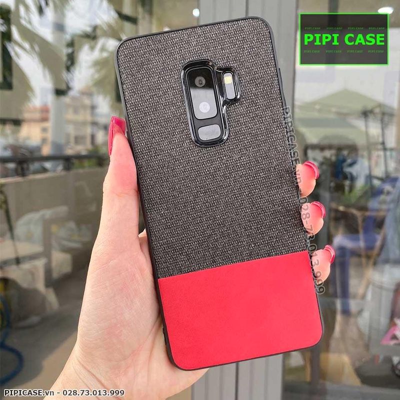 Ốp Lưng Samsung S9 - Vải Skin - Đỏ