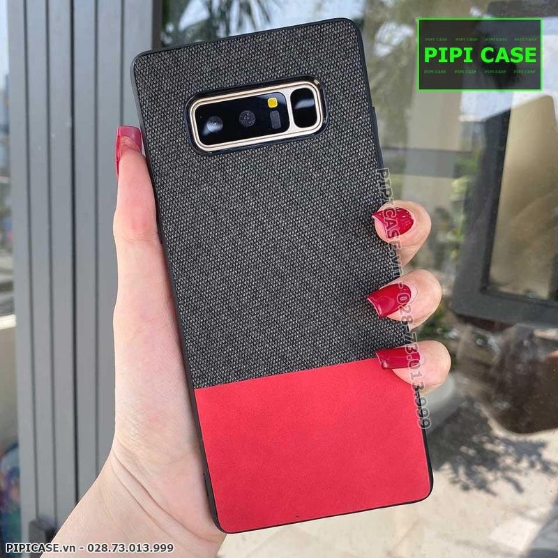 Ốp Lưng Samsung Note 8 - Vải Skin - Đỏ