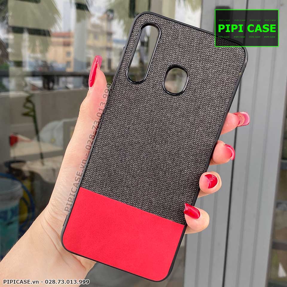 Ốp Lưng Samsung A20 / A30 - Vải Skin - Đỏ