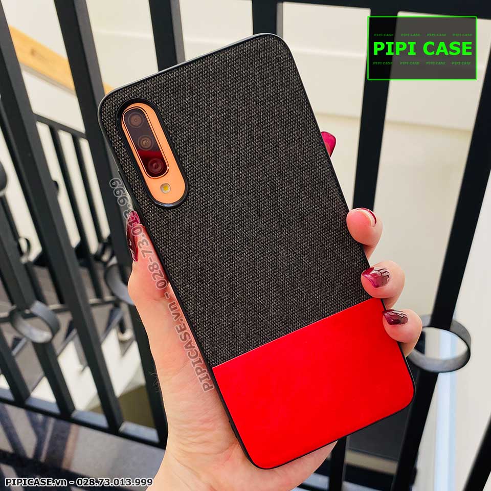 Ốp Lưng Samsung A70 - Vải Skin - Đỏ