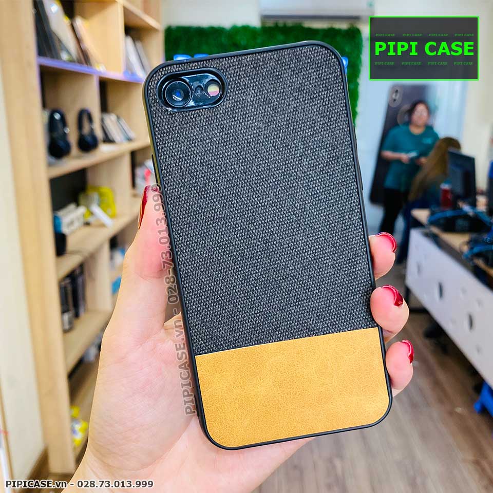 Ốp Lưng iPhone 7 / 8 - Vải Skin - Nâu