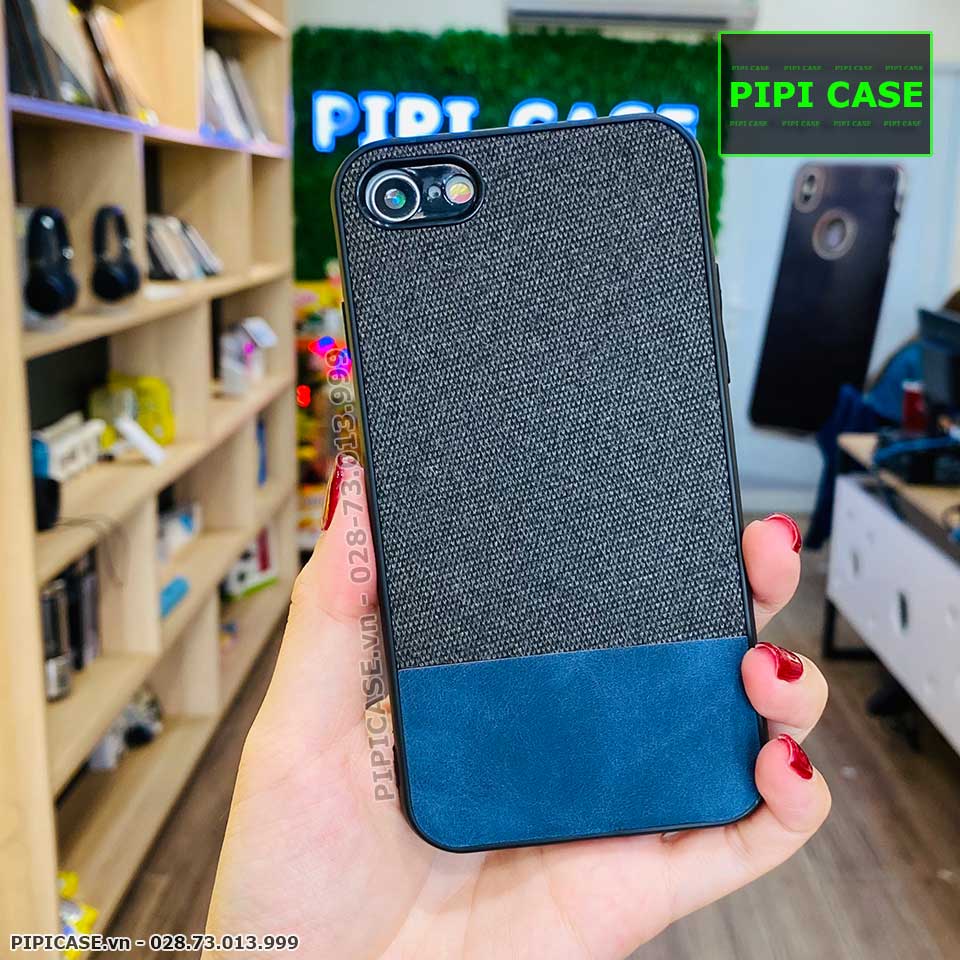 Ốp Lưng iPhone 7 / 8 - Vải Skin - Xanh