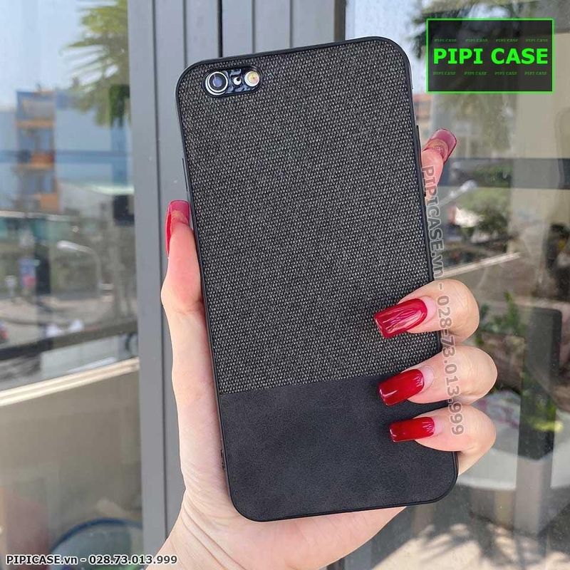Ốp Lưng iPhone 6 / 6S - Vải Skin - Đen