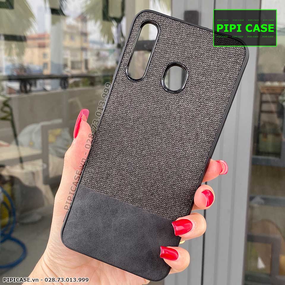 Ốp Lưng Samsung A20 / A30 - Vải Skin - Đen