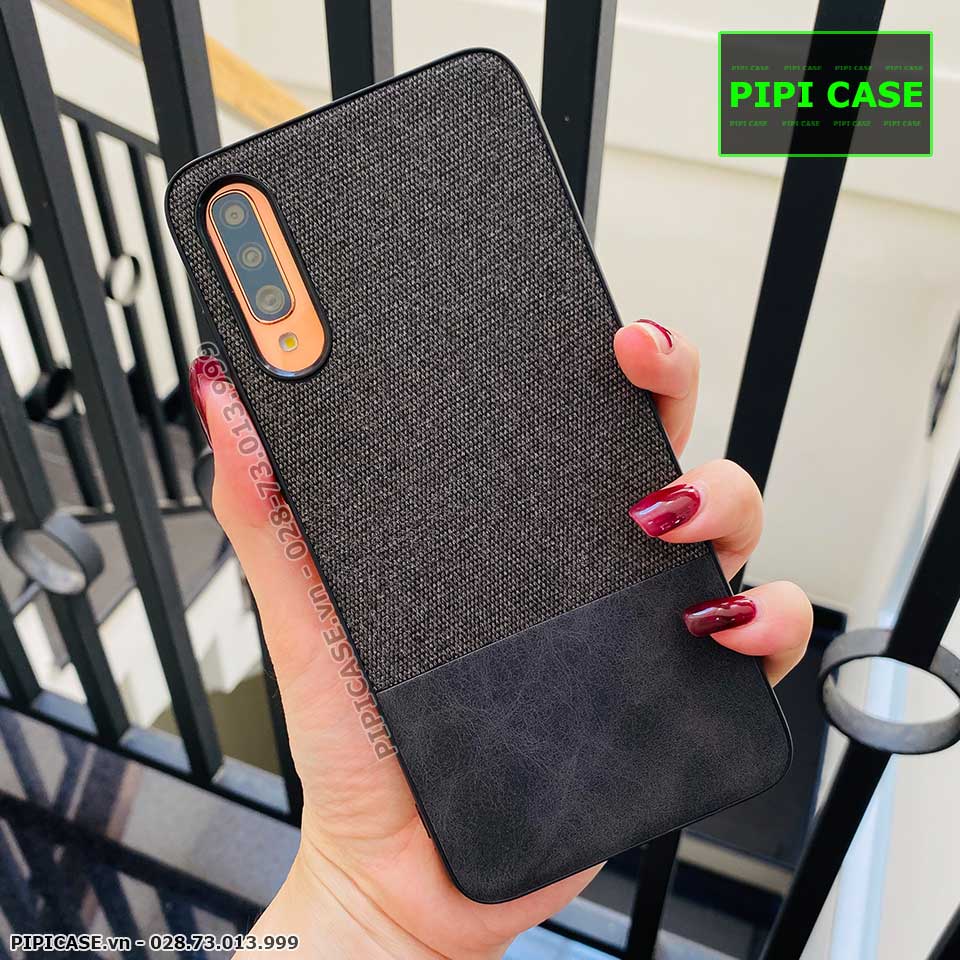 Ốp Lưng Samsung A70 - Vải Skin - Đen
