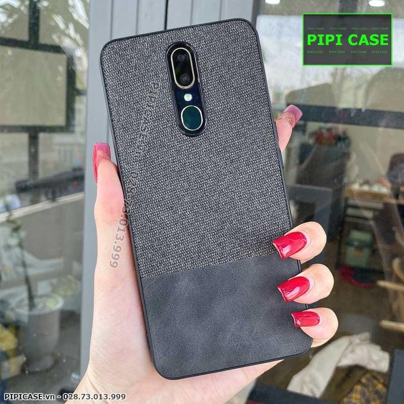 Ốp Lưng Oppo F11 - Vải Skin - Đen