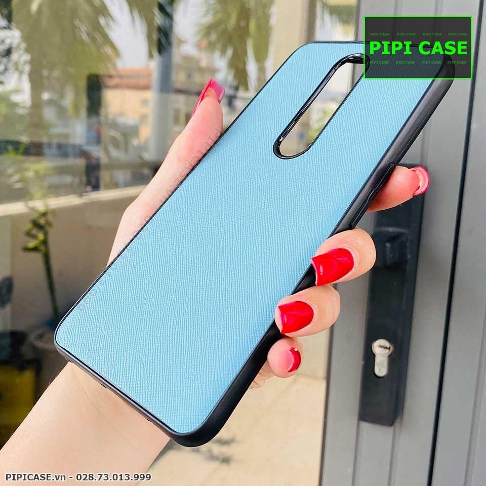 Ốp Lưng Oppo F11 Pro - Simple Da - Xanh