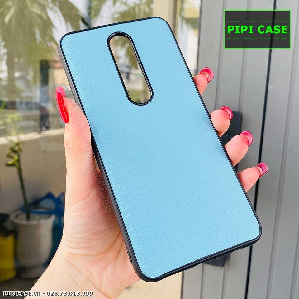 Ốp Lưng Oppo F11 Pro - Simple Da - Xanh