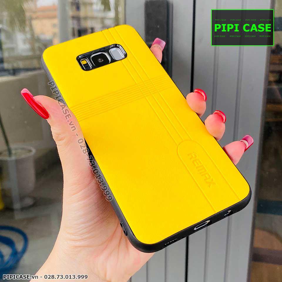 Ốp Lưng Samsung S8 Plus - Da Remax - Vàng
