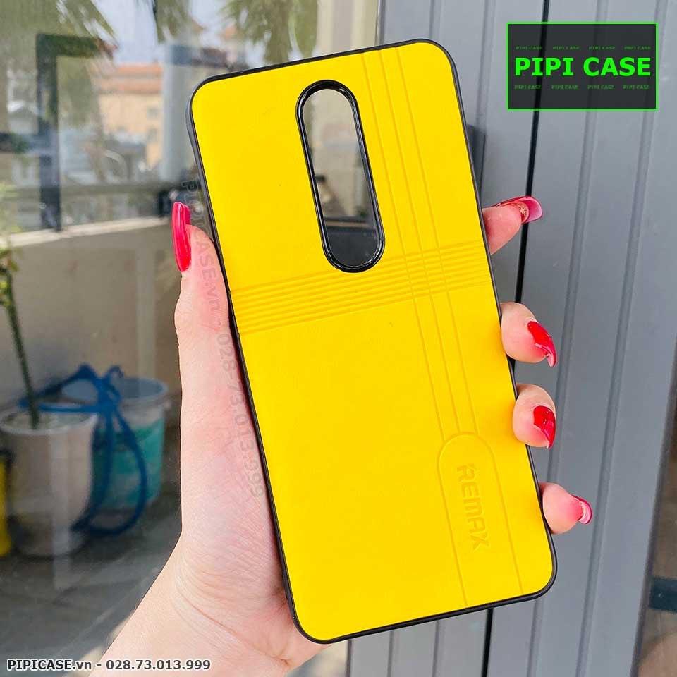 Ốp Lưng Oppo F11 Pro - Da Remax - Vàng