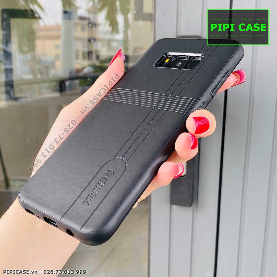 Ốp Lưng Samsung S8 Plus - Da Remax - Đen