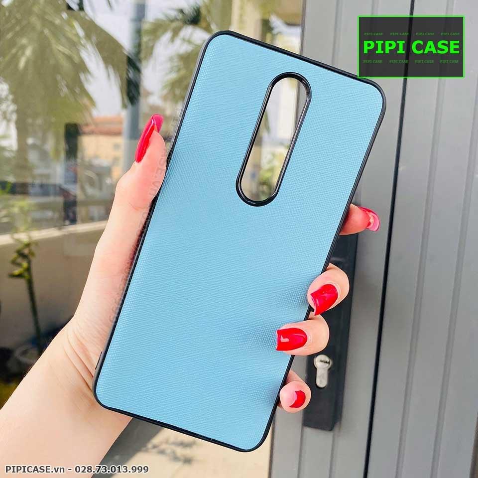 Ốp Lưng Oppo F11 Pro - Simple Da - Xanh