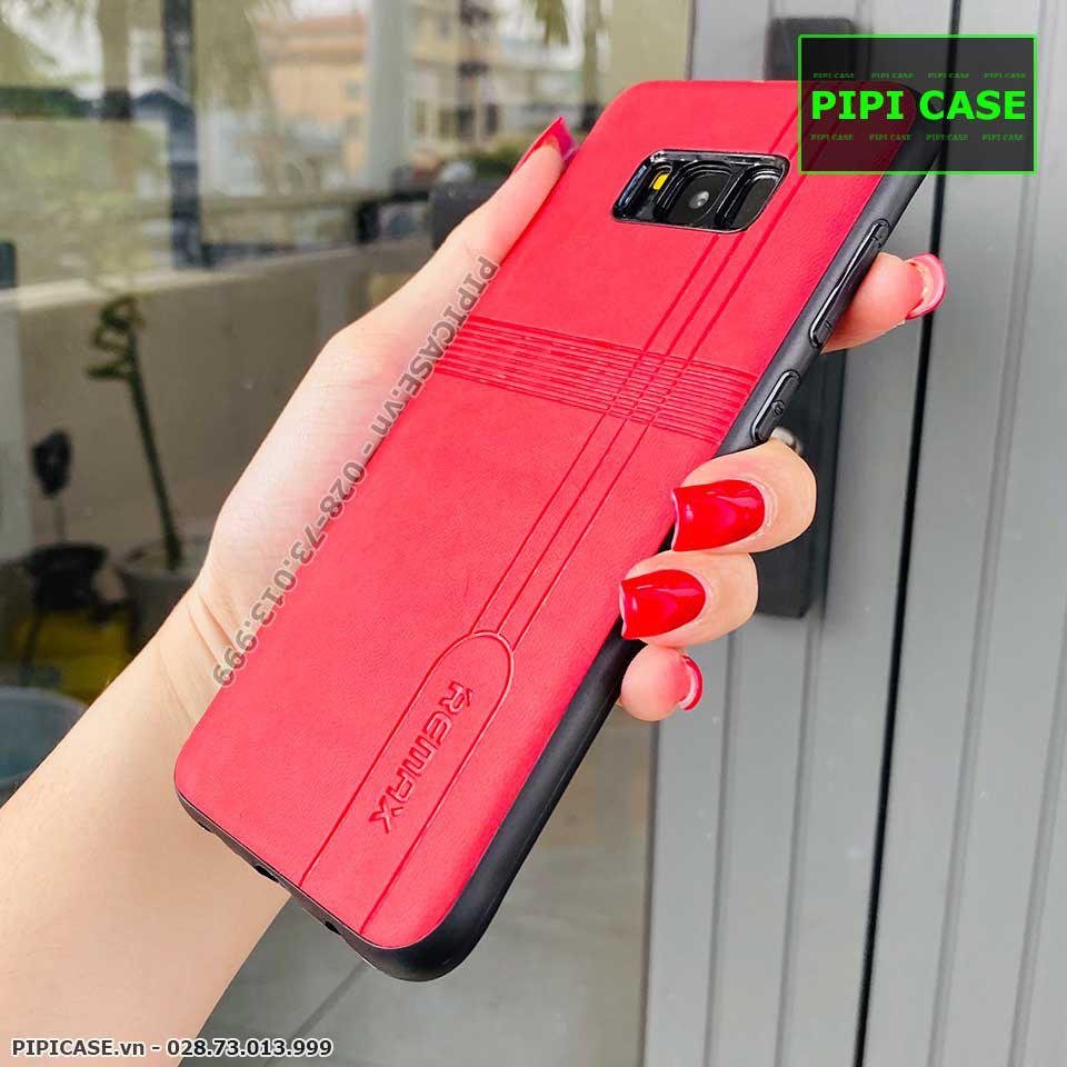 Ốp Lưng Samsung S8 - Da Remax - Đỏ