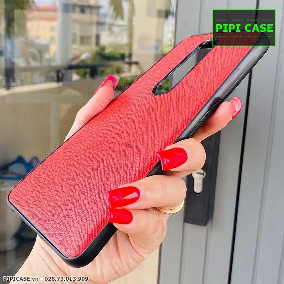 Ốp Lưng Oppo F11 Pro - Simple Da - Đỏ