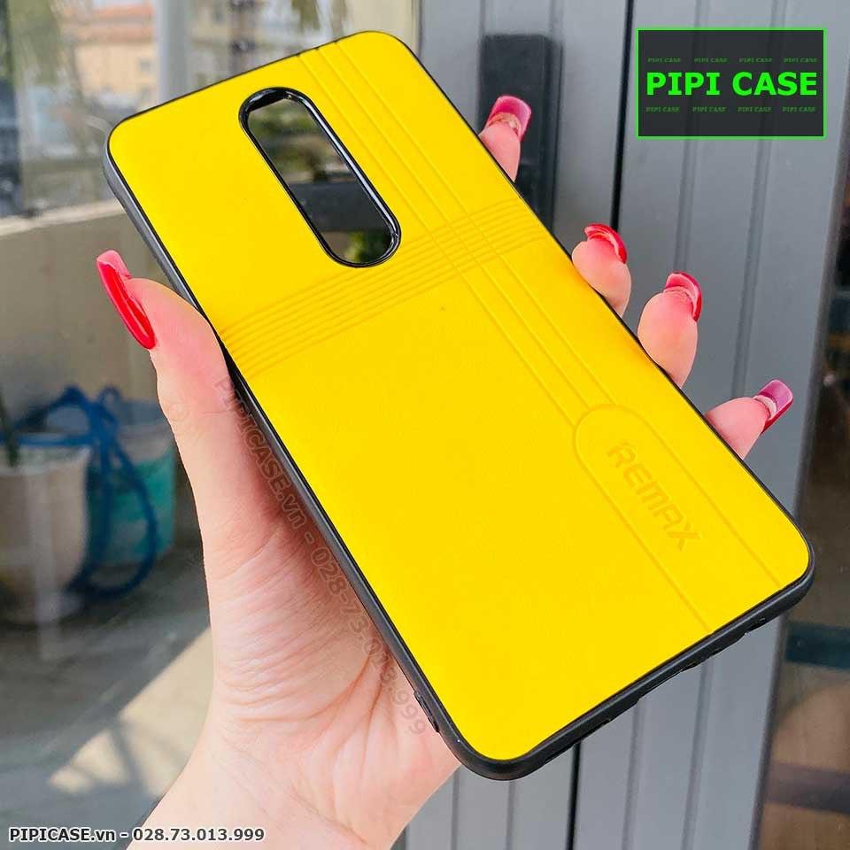 Ốp Lưng Oppo F11 Pro - Da Remax - Vàng