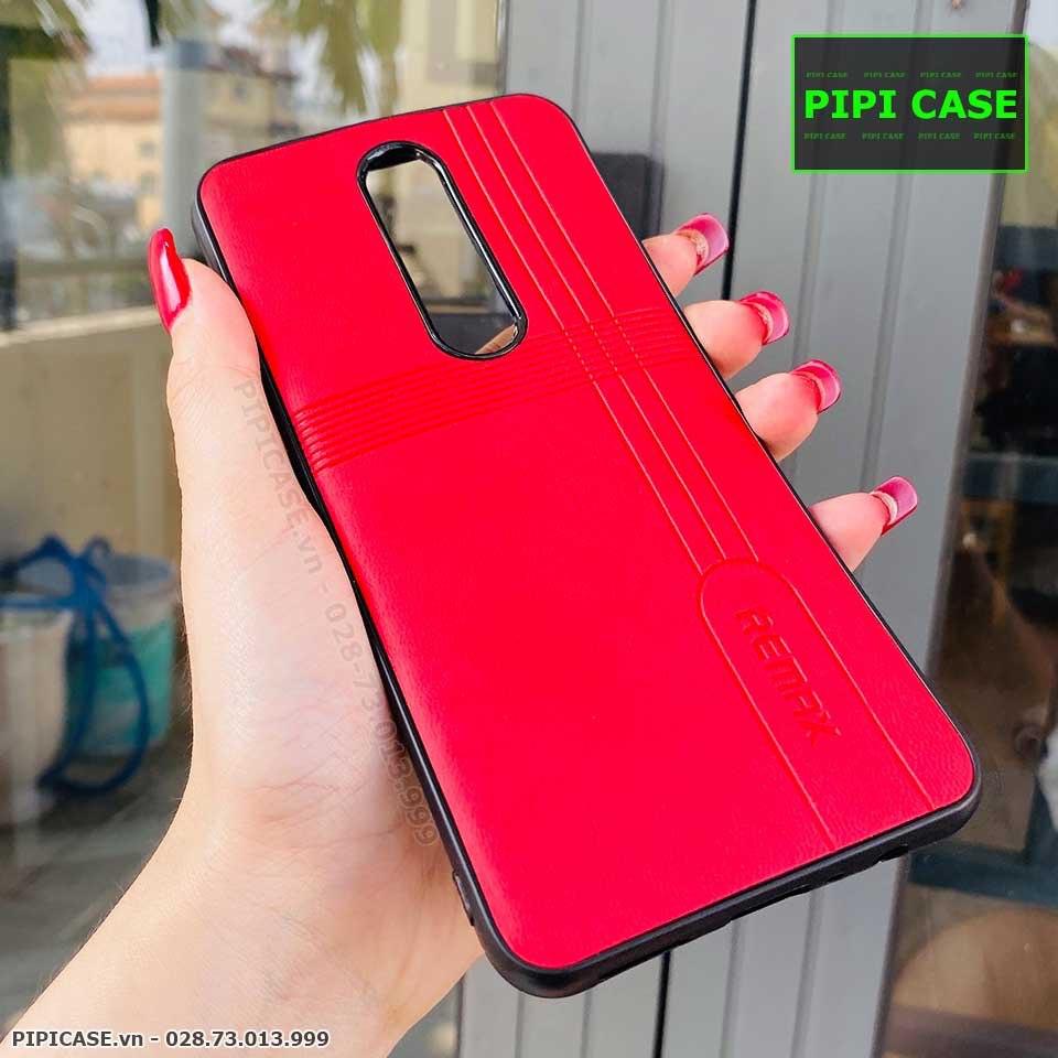 Ốp Lưng Oppo F11 Pro - Da Remax - Đỏ