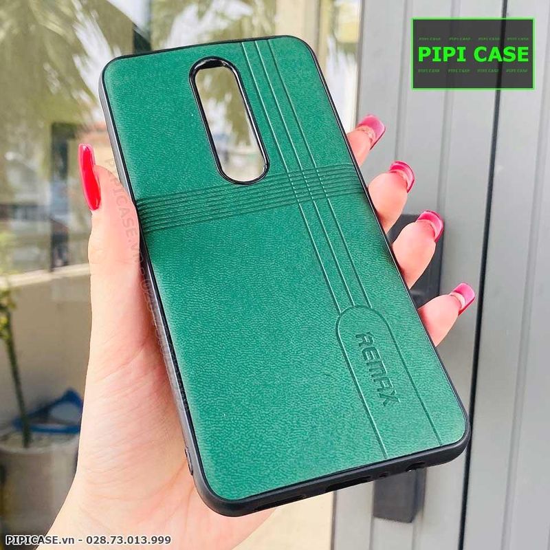 Ốp Lưng Oppo F11 Pro - Da Remax - Xanh Lá