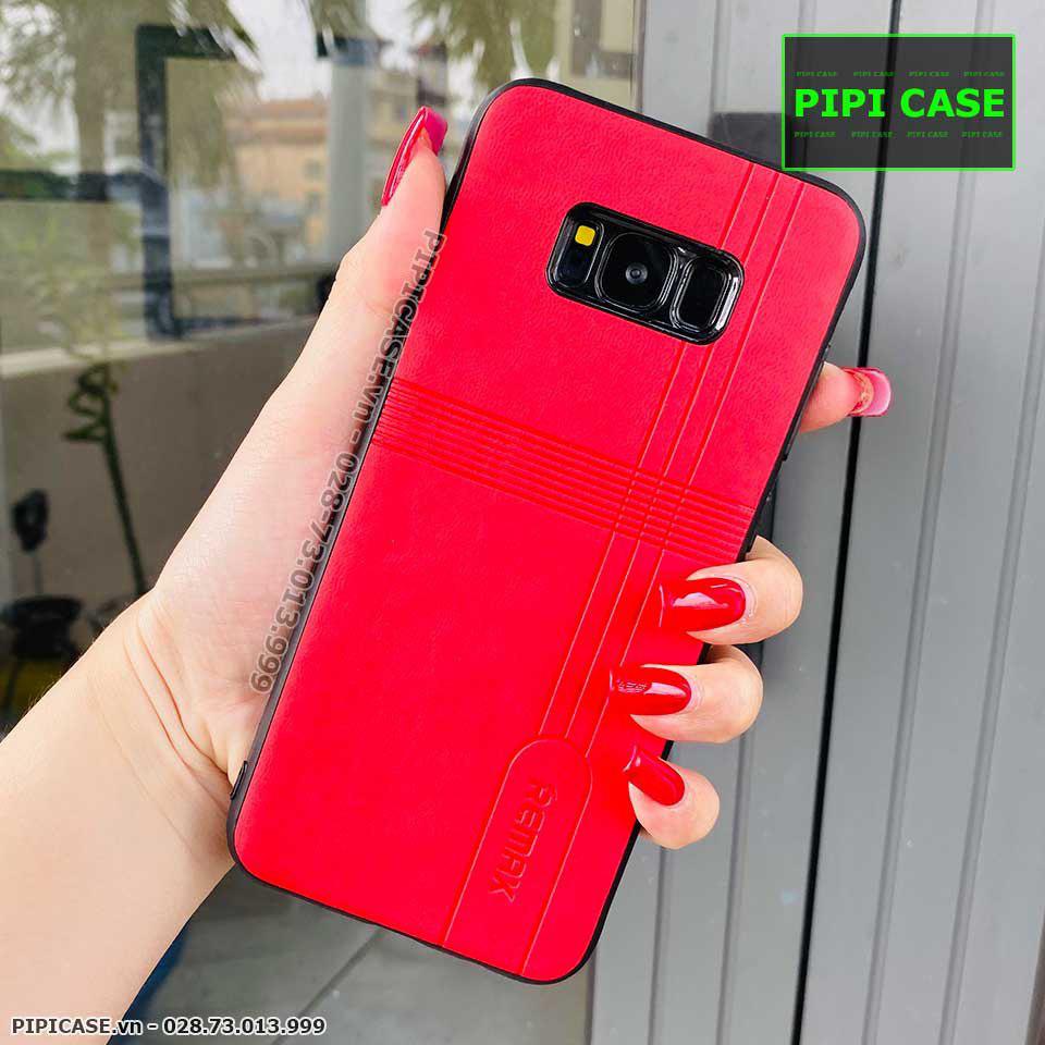 Ốp Lưng Samsung S8 - Da Remax - Đỏ