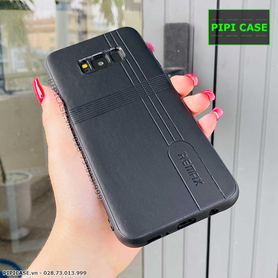 Ốp Lưng Samsung S8 Plus - Da Remax - Đen