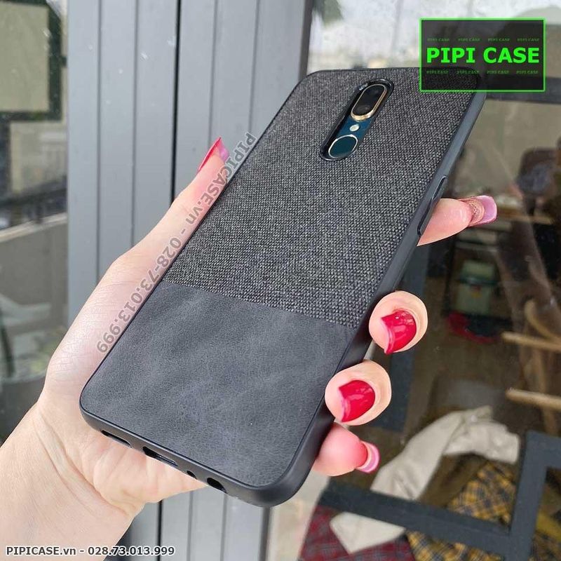 Ốp Lưng Oppo F11 - Vải Skin - Đen