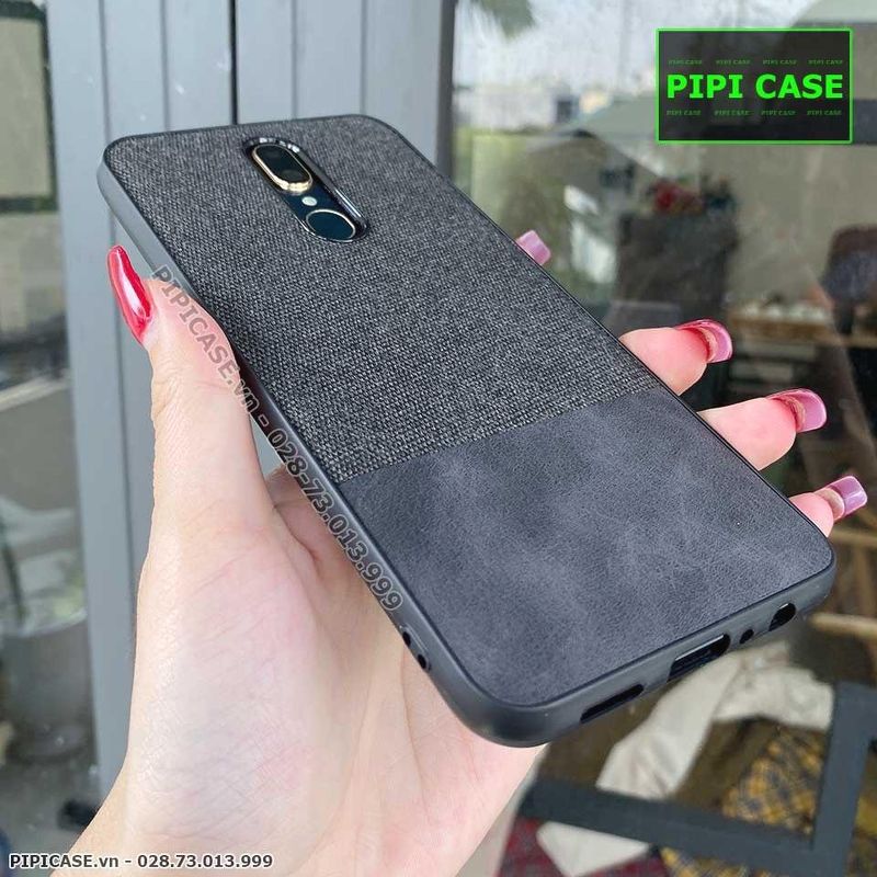 Ốp Lưng Oppo F11 - Vải Skin - Đen