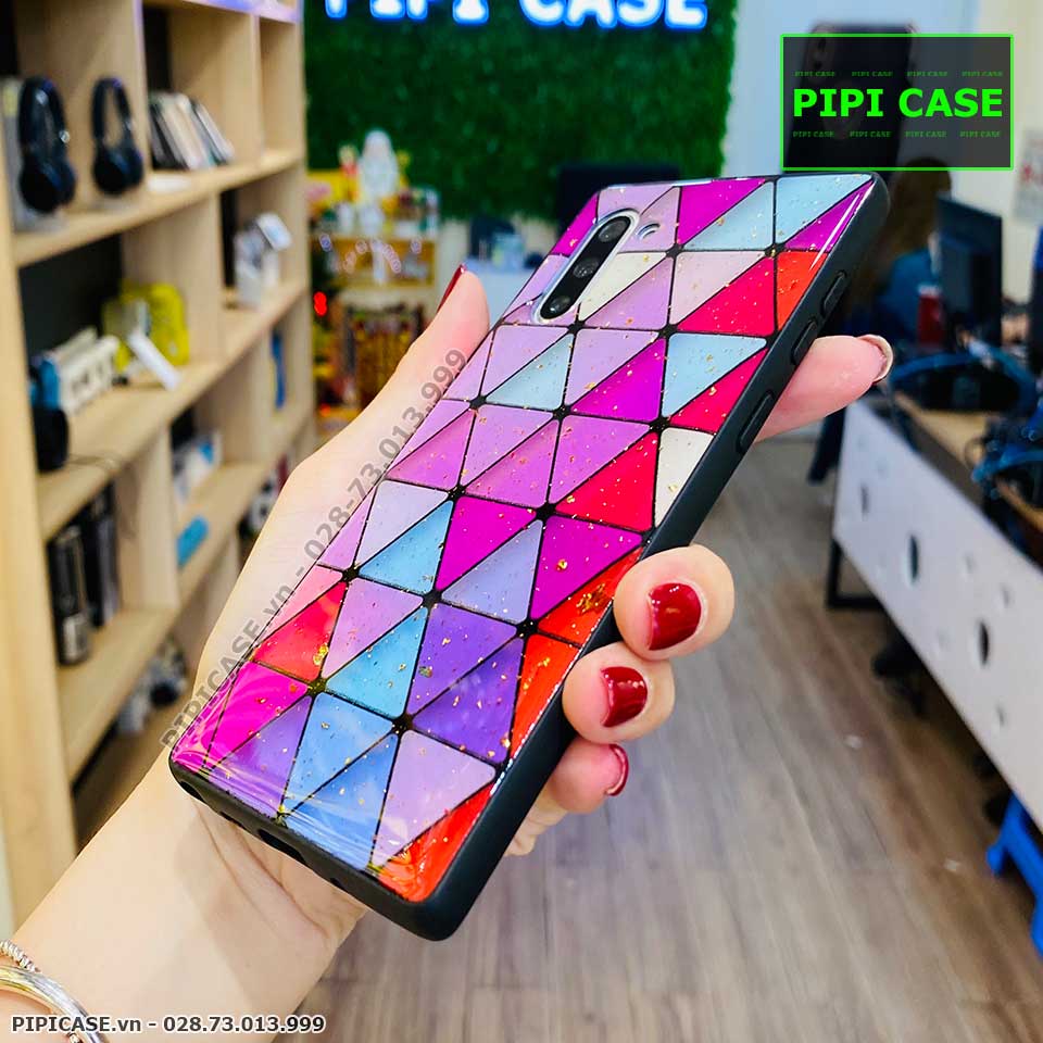 Ốp Lưng Samsung Note 10 - Tam giác - 7 Màu