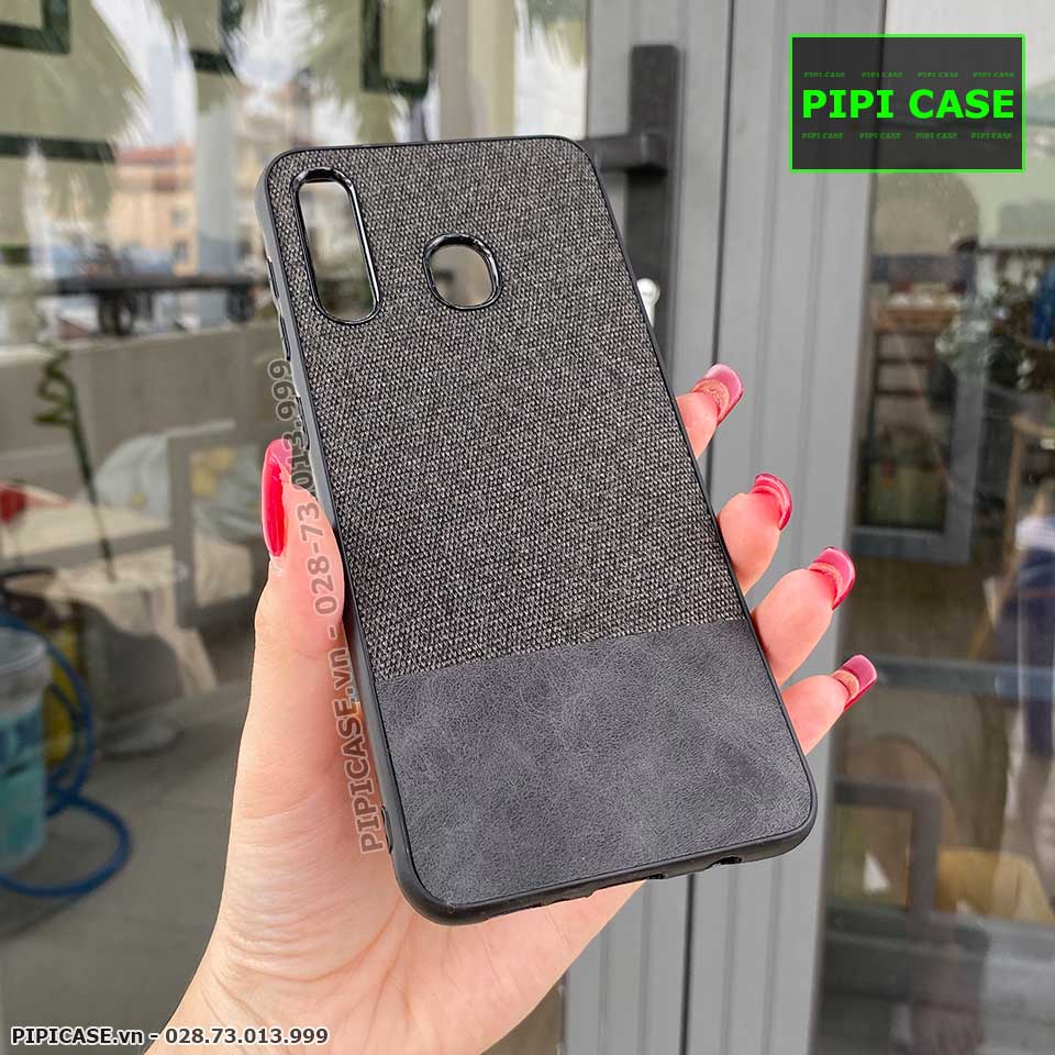 Ốp Lưng Samsung A20 / A30 - Vải Skin - Đen