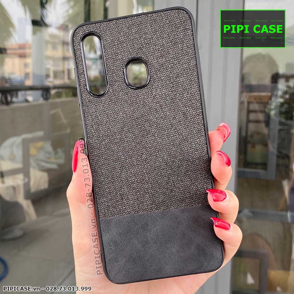 Ốp Lưng Samsung A20 / A30 - Vải Skin - Đen