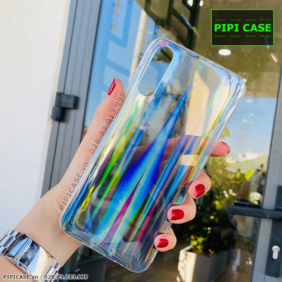 Ốp Lưng Samsung A70 - Rainbow - Đen