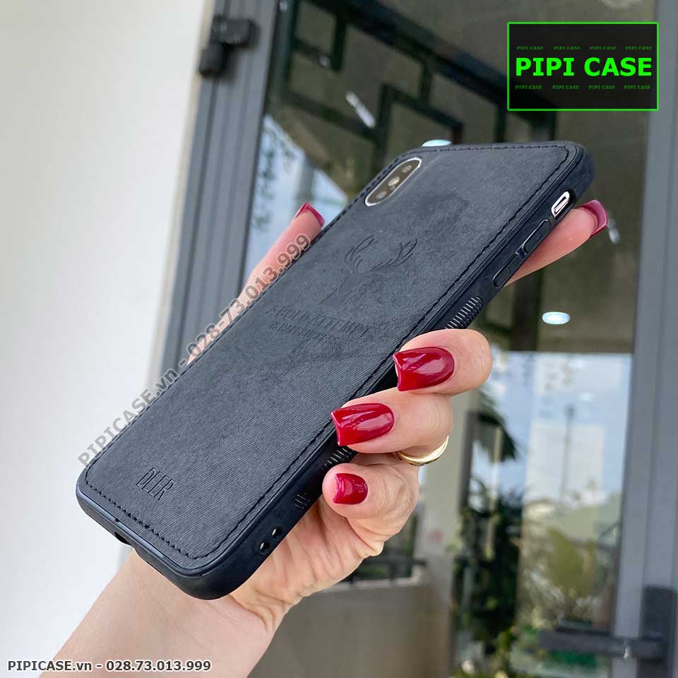 Ốp Lưng iPhone X / XS - Da & Jean - Đen